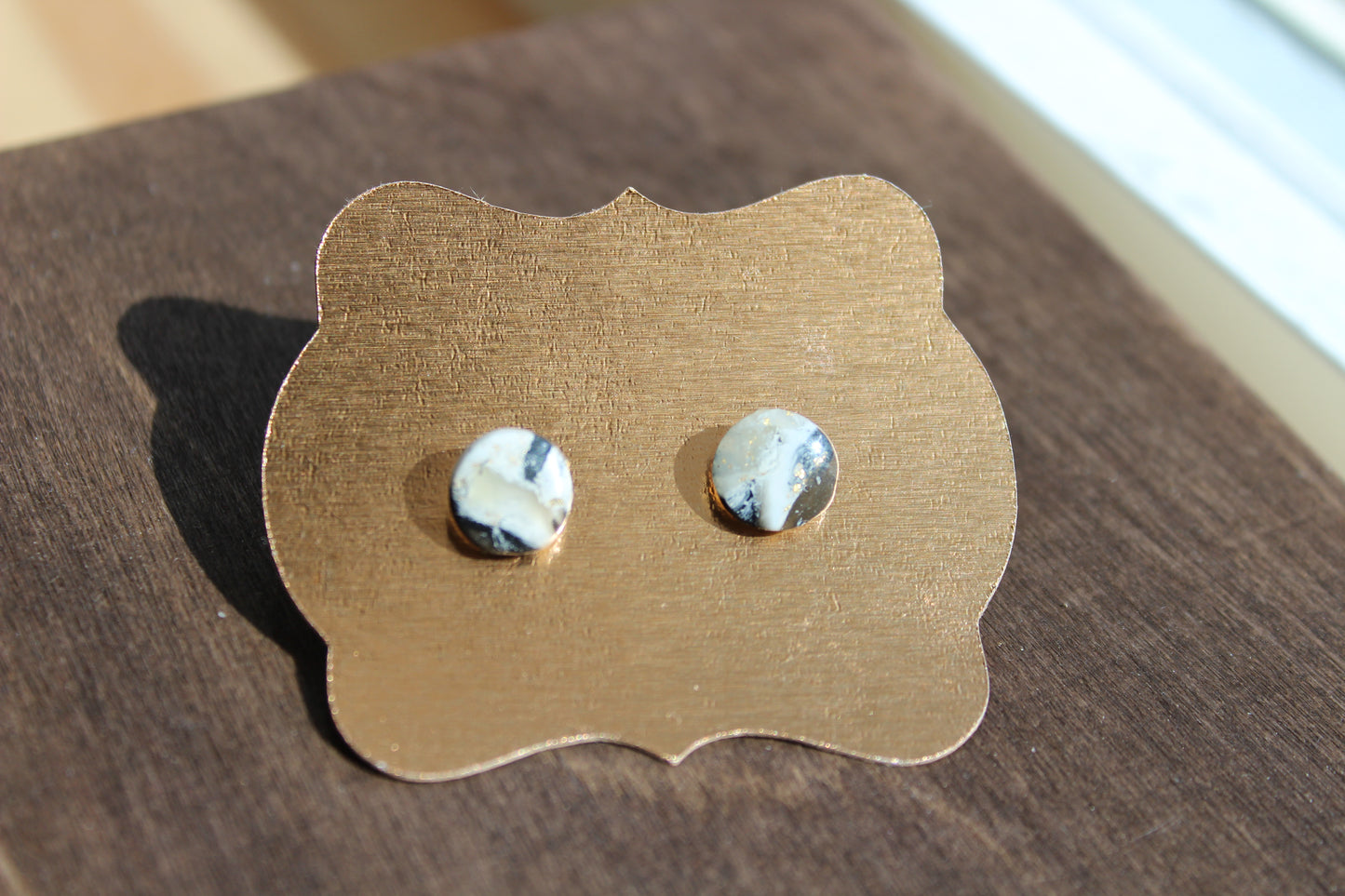 Polymer Clay button earrings