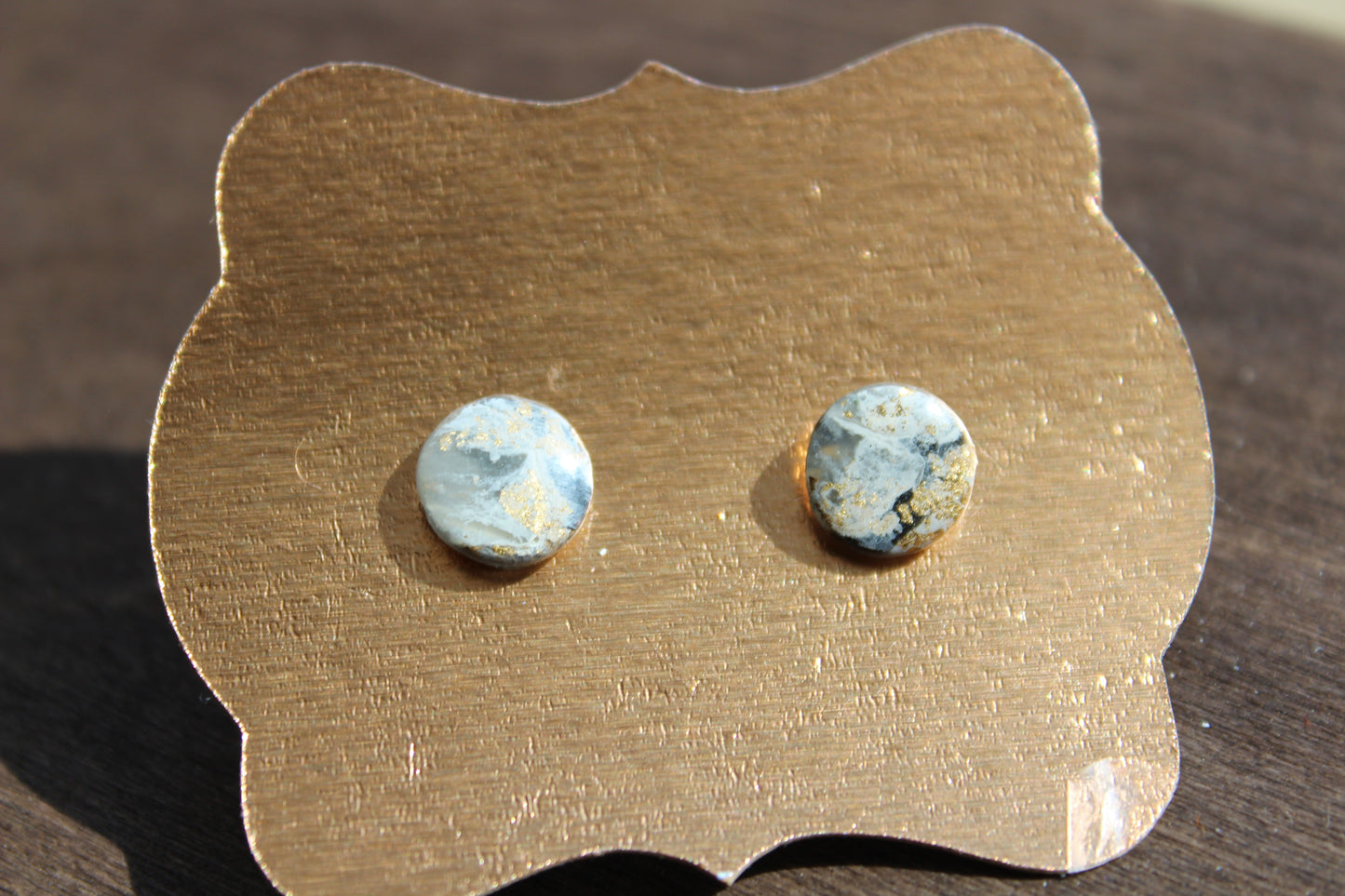 Polymer Clay button earrings